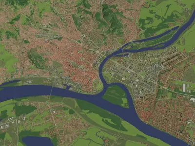 Belgrade Serbia - city and urban 3D model