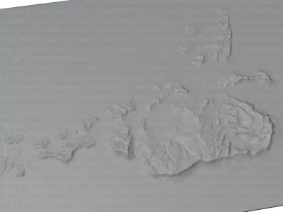 Phu Quoc island full 3D model terrain 3D model