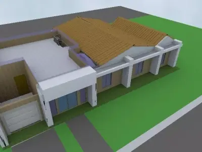 Room House1 Detailed LevelsHome plan Low-poly 3D model