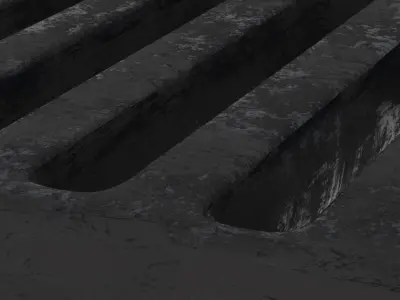 Street sewage water storm drain Low-poly 3D model