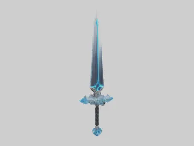 Crystal Edge Sword 1 Low-poly 3D model