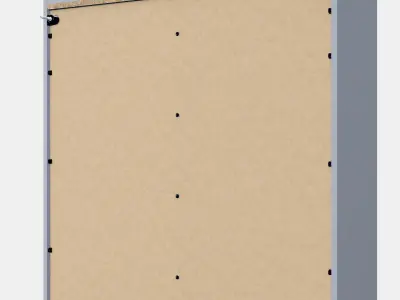 HAUGA Glass-door cabinet 3D model