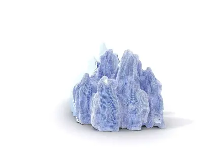 Glacier Peaks Ice model pack Low-poly 3D model