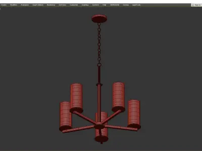 CROSBY CHANDELIER Low-poly 3D model