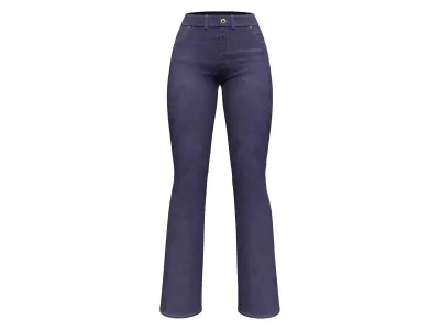 Ladies Bootcut Jeans Pants Low-poly 3D model