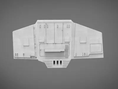 sci-fi wall architect kitbash 3 3D print model