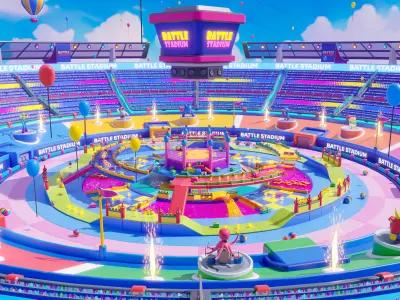 Battle Stadium Low-poly 3D model