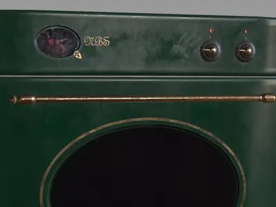 Oven front door - PBR Model Low-poly 3D model