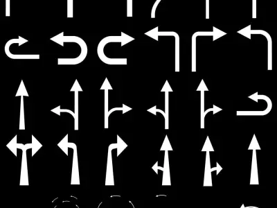 Road and Street Alpha Maps Texture