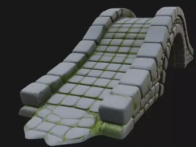 Old Stone Bridge 3d Model 3D model
