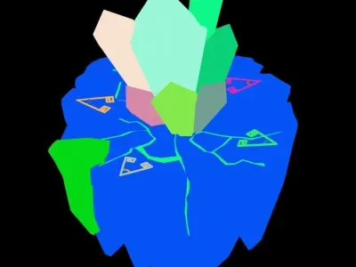 Lava Hell - Crystal 32 3D model