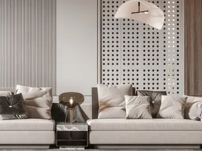 Modern multi-person sofa 3D model