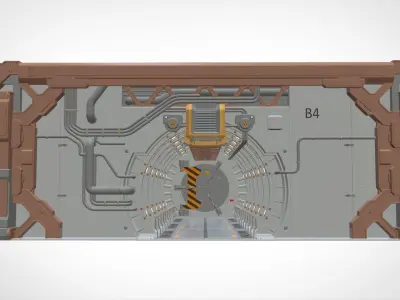 sci-fi architecture 4 3D model
