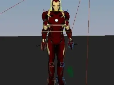Iron Man Civil War Mark 45 Rigged Low-poly 3D model