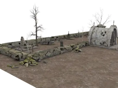 Cemetery Pack 3D model