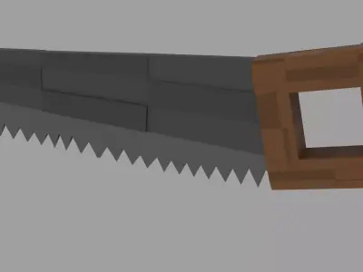 Low-Poly Stylized Hand Saw Game Ready Low-poly 3D model