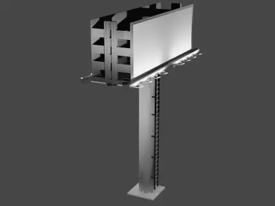 Two Sided Billboard 3d Model 3D model