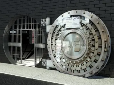 Round Vault - Safe Door 3D model