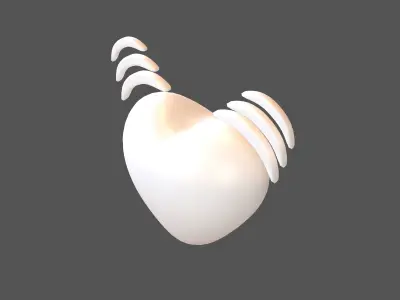 Beating Heart v1 010 Low-poly 3D model