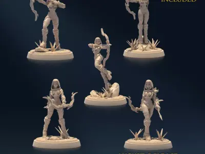 Undying Light Sentinel Nude Set x5 3D print model