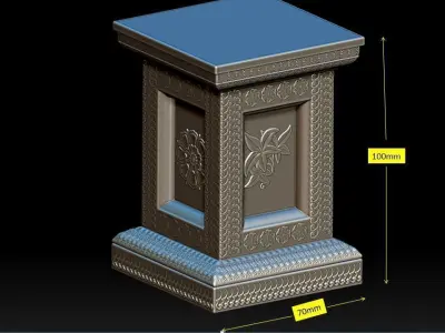 Classic pillar column for 3D print 3D print model