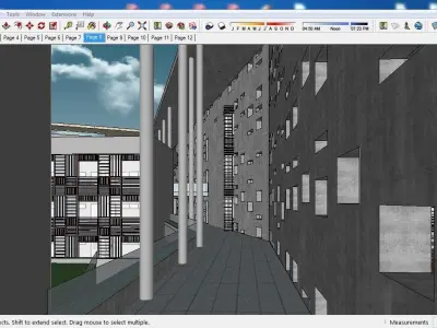 Sketchup School and University B1 3D model