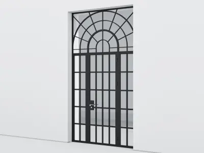 Aluminium door 327 3D model