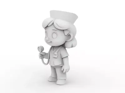 Cartoon Nurse 3D Printable 3D print model