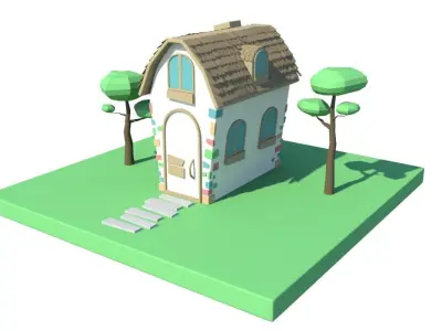 Cartoon House High Quality 3D model