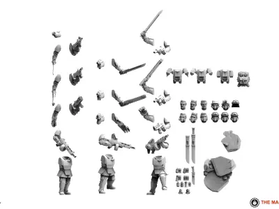 Universal Guard - Shock Sergeant Builder 3D print model