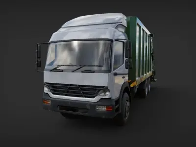 Trash garbage Truck Low-poly 3D model