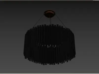 Tom Kirk Tiered Facet Chandelier 3D model