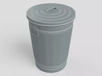 trash can garbage bag 3D model