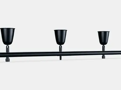 SKURUP Ceiling track 3-spots Low-poly 3D model