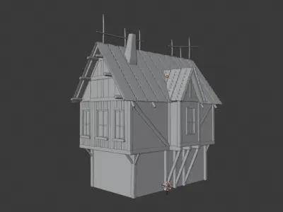 old town Free low-poly 3D model
