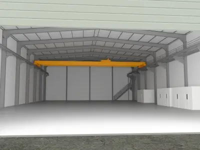 industrial hall marine buildings 3D model