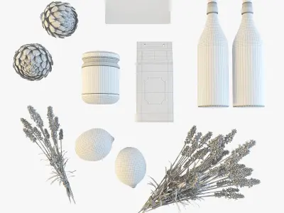 Provence decor basket 3D model