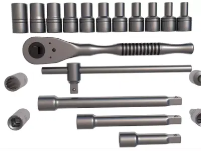 socket wrenches collections 3D model