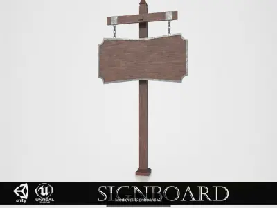Medieval Street Signs 3D Model Pack