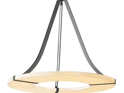 Alabaster Halo Pendant Light 3D model