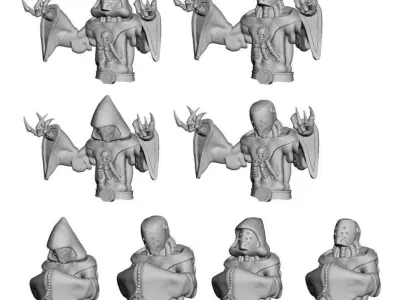 Dark Techno priests pack 3D print model