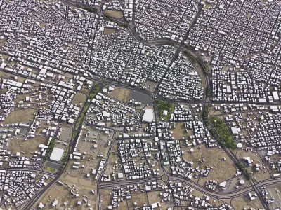 Taif - city Low-poly 3D model