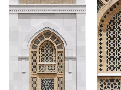 Arabic Islamic window set 380 Low-poly 3D model
