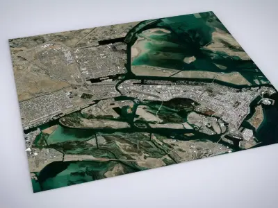 Cityscape Abu Dhabi United Arab Emirates  3D model