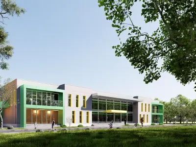 kindergarten Low-poly 3D model