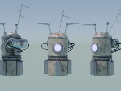 Info Robot Low-poly 3D model