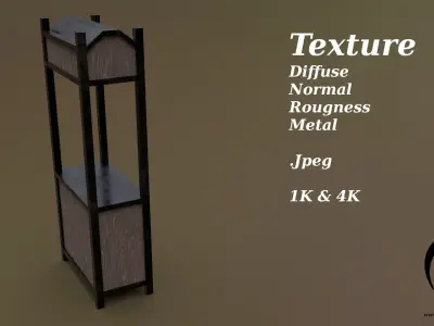 Trade stand 14 R Low-poly 3D model