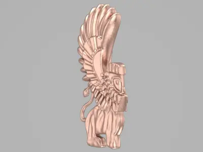 Assyrian door guard simple version 3D print model