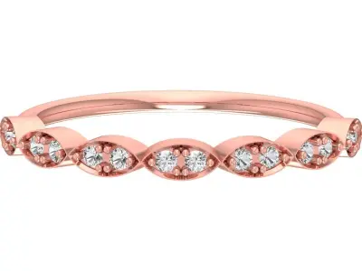 Solitaire Women Light Weight Band Ring 3D print model 47