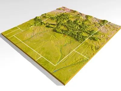 Colorado High resolution 3D relief maps 3D model